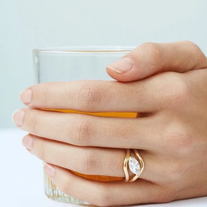 Blændende Marquise Moissanite Ring