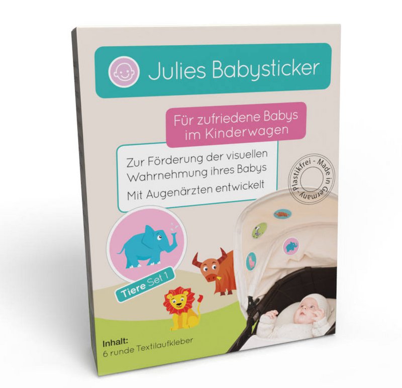 Cute animals 1. Sticker set made of high quality acetate silk. For babies