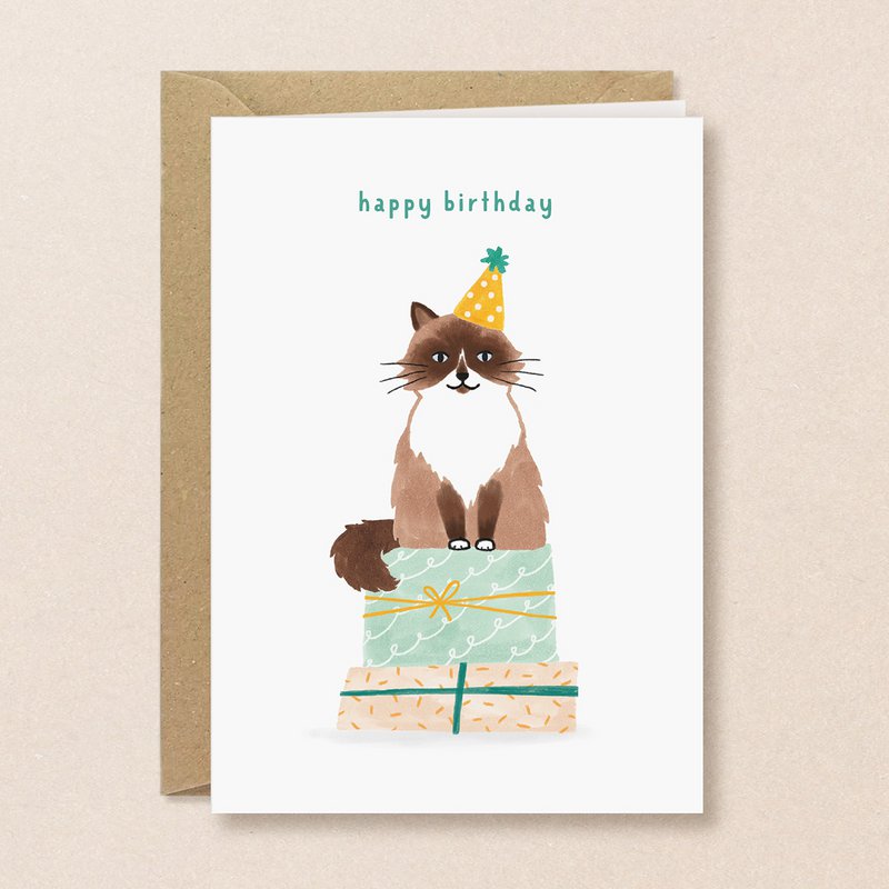 Carte d'anniversaire | Joyeux anniversaire | Chat