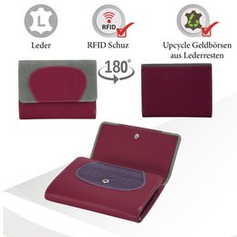 Sunsa Damen Geldbörse. Leder Geldbeutel. Portemonnaie mit RFID Schutz. Brieftasche aus Leder. Mittelgroße Geldbörse für Frauen mit vielen Kreditkartenfächern- Wallet für Damen, Geschenkidee
