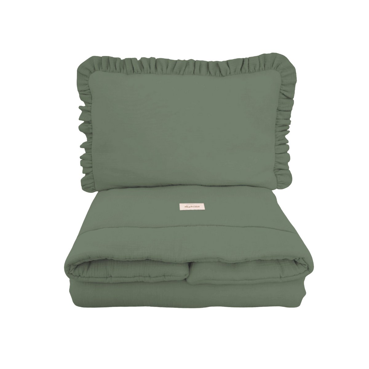Juego de ropa de cama de muselina con volantes del bosque de relleno