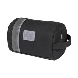 K2005AF | Beauty Case in Canvas 100% Cotton/Genuine Full Grain Leather, Naked. Black colour. Side handle. Zipper closure. Dimensions: 25 x 15 x 17 cm. Packaging: TNT bag