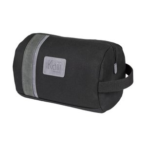 K2005AF | Beauty Case in Canvas 100% Cotton/Genuine Full Grain Leather, Naked. Black colour. Side handle. Zipper closure. Dimensions: 25 x 15 x 17 cm. Packaging: TNT bag