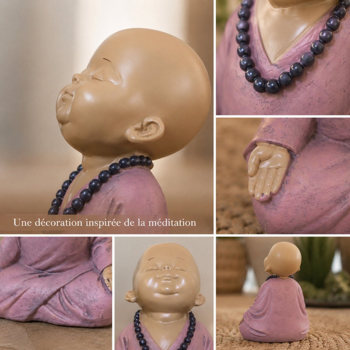 Baby Buddha SB2 Statuette – Zen und Feng Shui Dekoration – um eine entspannende Atmosphäre zu schaffen – glückliche Geschenkidee