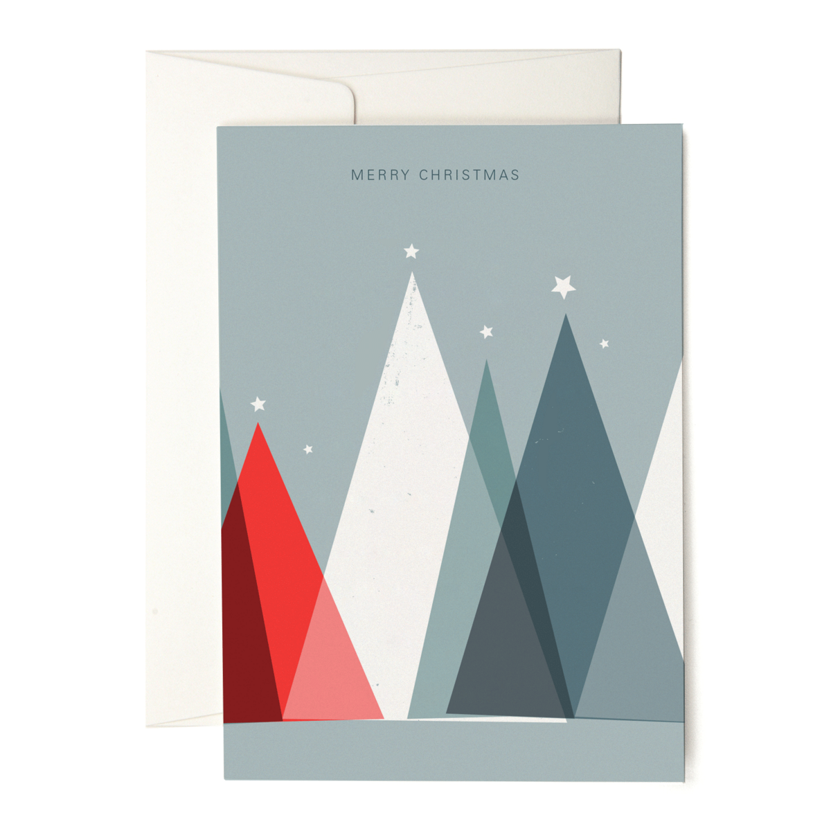Christmas trees greeting card