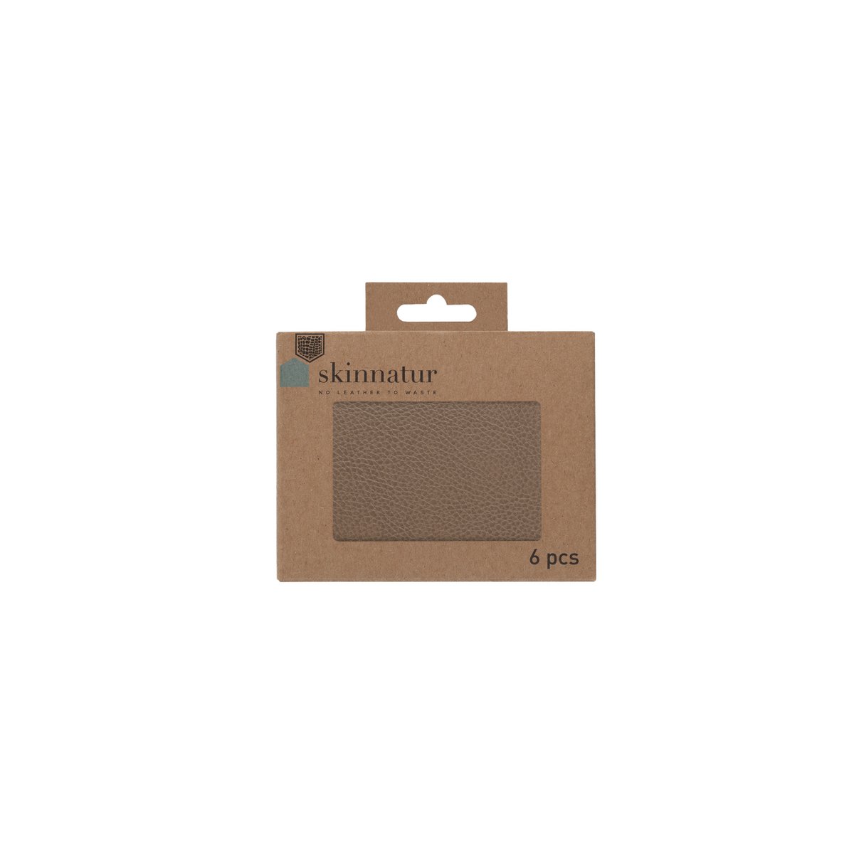 Skinnatur-Untersetzer | recyceltes Leder | Ziegel 13x10cm | 6er-Set
