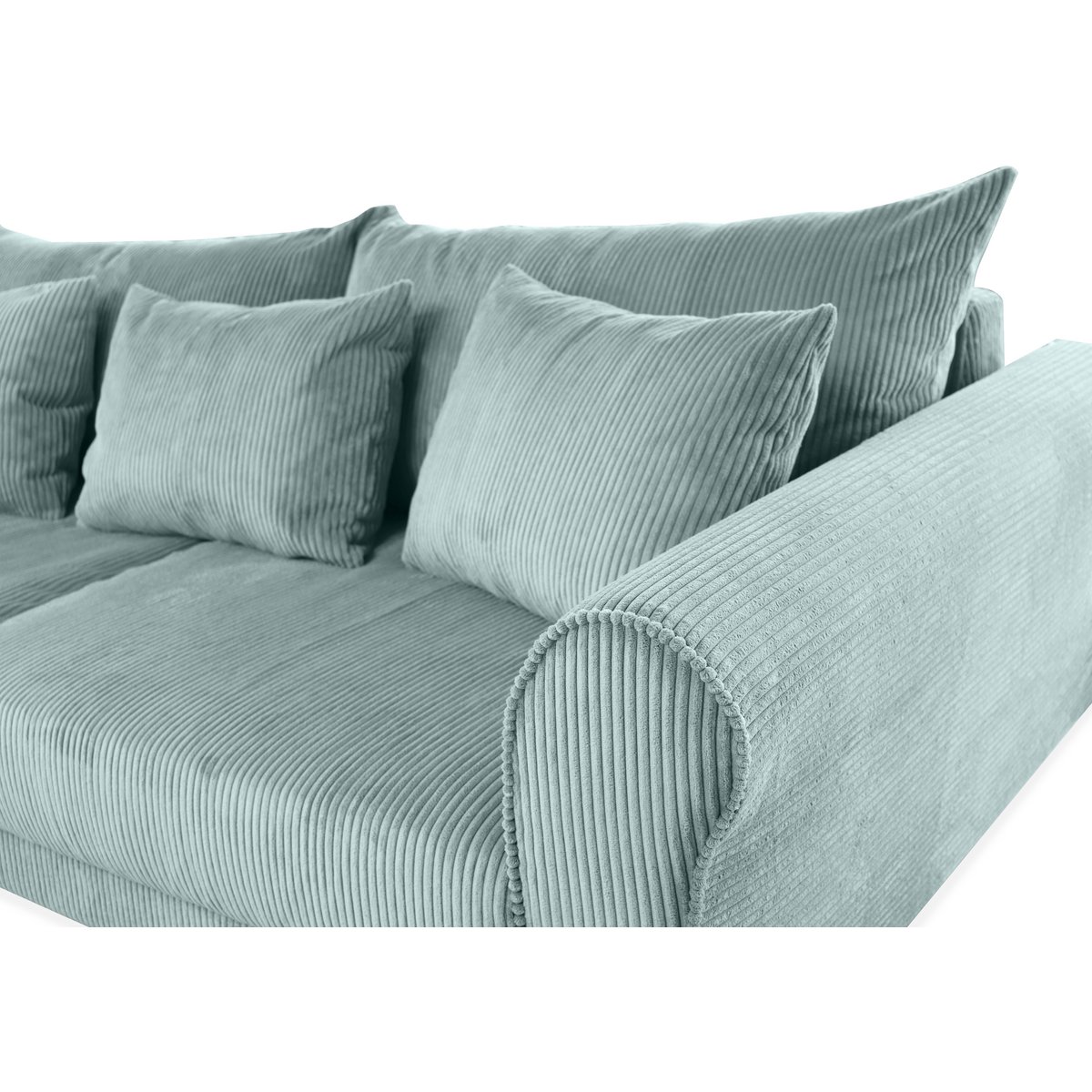 ASTRID 4-zitsbank/slaapbank Corduroy Dusty Blue afneembare en wasbare hoezen