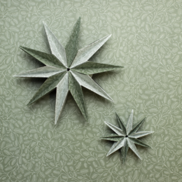 Świąteczny papier origami - gałązki jodły zielone i miętowe - 25 arkuszy dwustronnego papieru makulaturowego