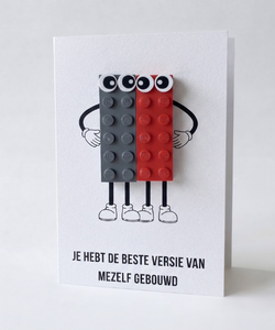 "You Built the Best Version of Myself" LEGO Card