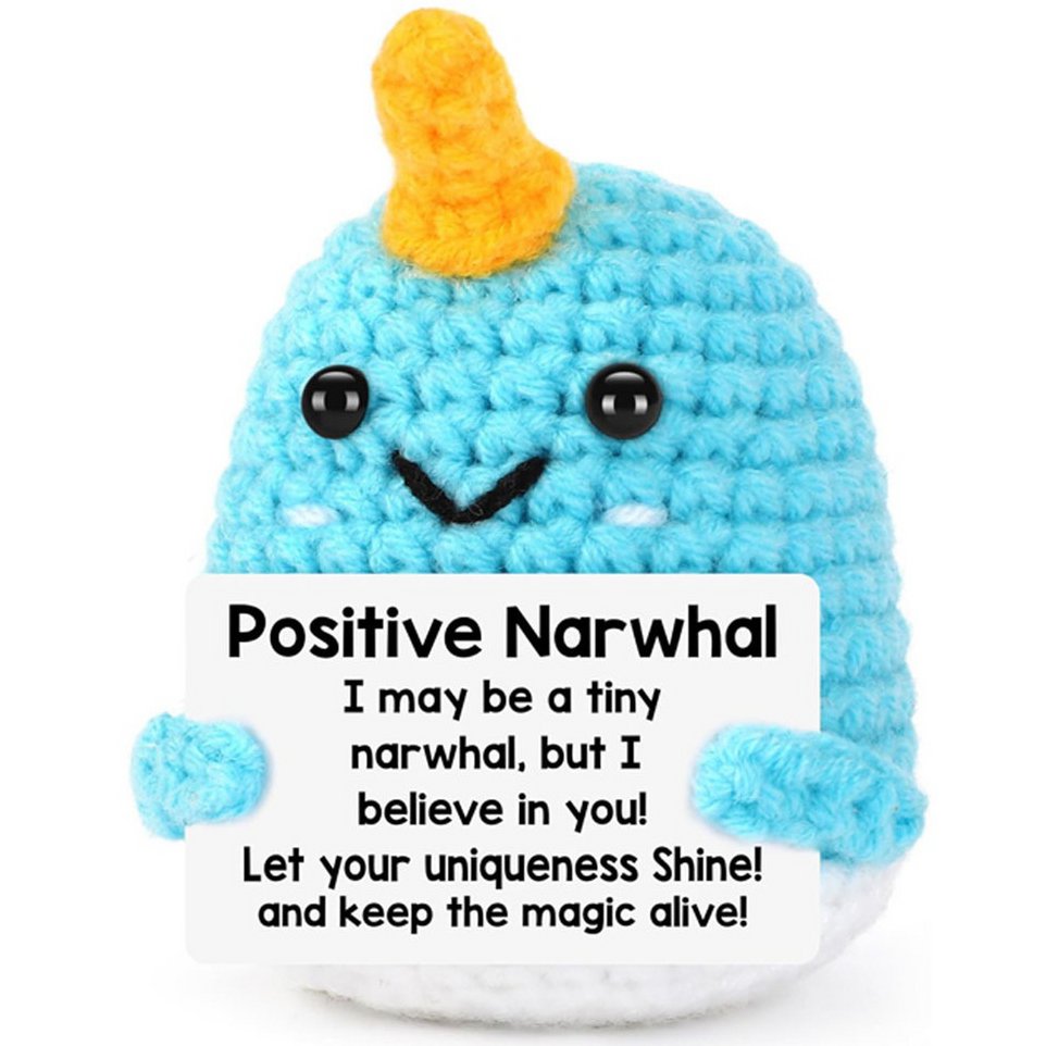 R-N6.1 T2405-484 Knitted Positive Friends - Narwhal 8cm