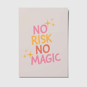 No risk no magic - A6 Postkarte
