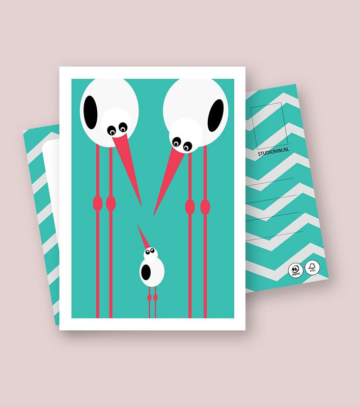 HOORAY A BABY | FSC® postcards | Dutch Design