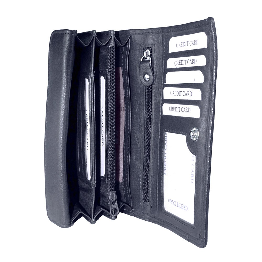 Portefeuille Femme en Cuir RFID - Portefeuille Femme en Cuir - Modèle Harmonica