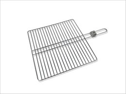 Stainless steel grill grate for barbecue, 42 x 40 cm in size, suitable for aura, fluxus, light-my-fire, sun, moon and fiore models.
