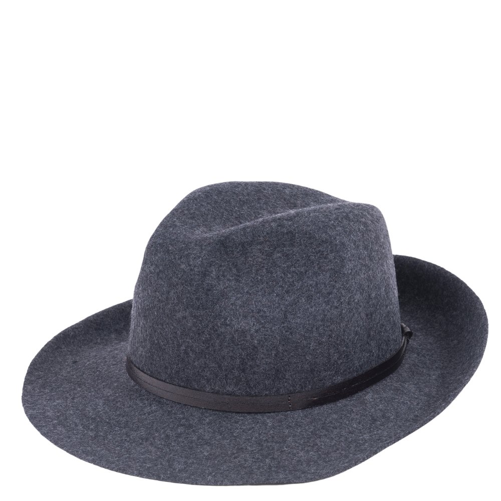 CHAPEAU FEUTRE - lien cuir, bord non cousu