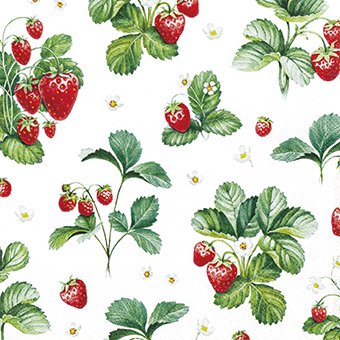 Cocktail napkins Strawberry Pattern