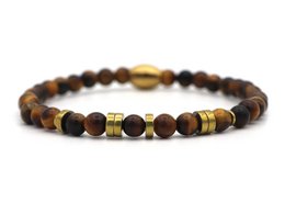 Morse code armband papa hematiet goud
