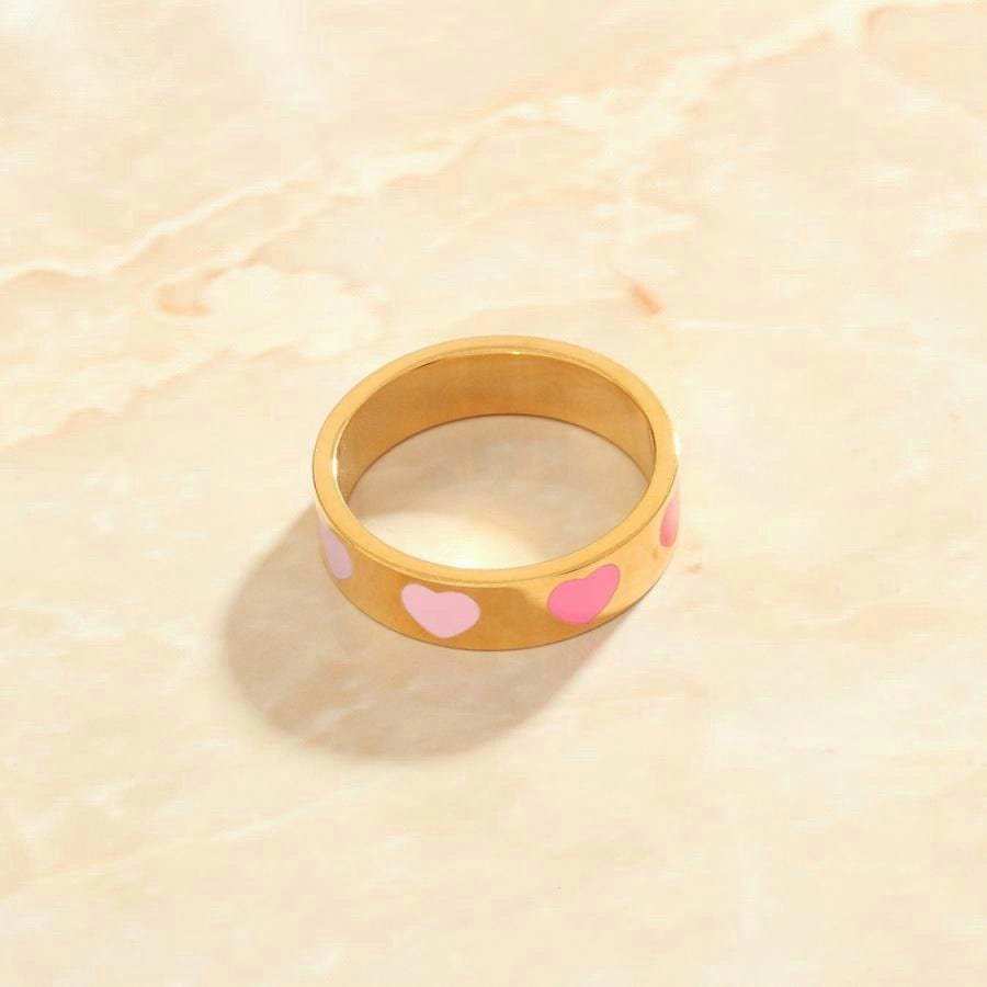 Molly - Herz, Sterne, Blumen Emaille Goldbänder