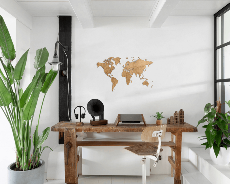 Mappa del mondo in legno - Fai da te - 3 tipi di legno