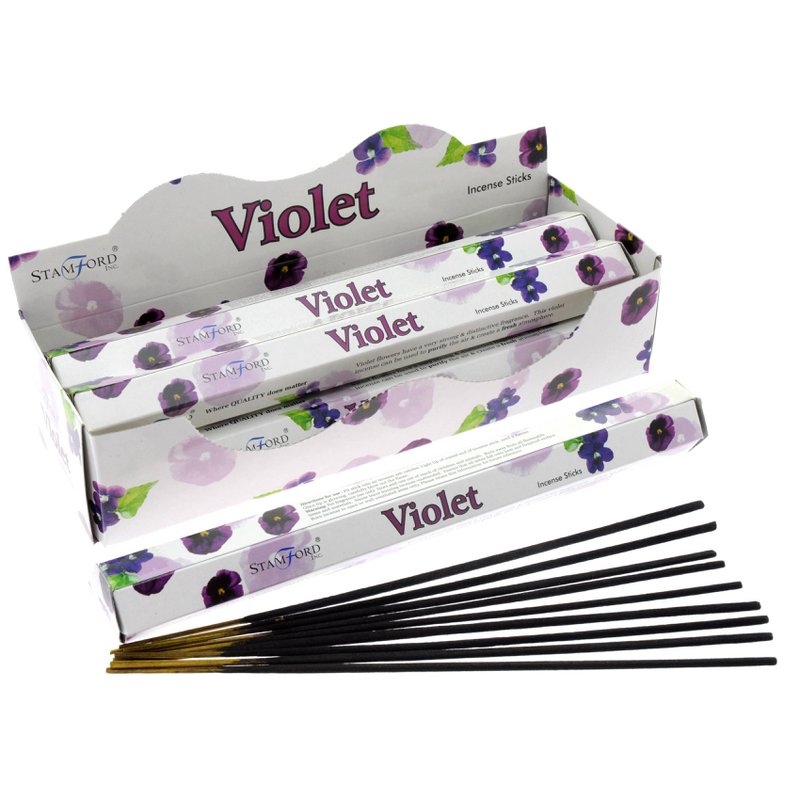 StamFP-37 - Bastoncini di incenso viola Premium Stamford