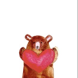 Card Bear with Heart