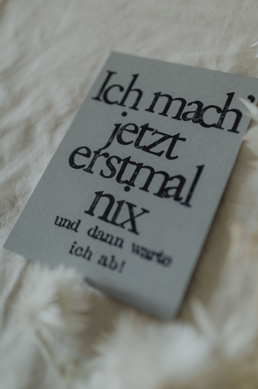 Stamped Postcard "Ich mach jetzt nix"