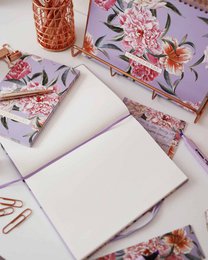 Bullet Journal in Luxurious Lilac Floral