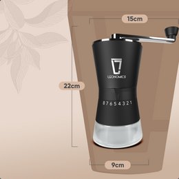 Macinacaffè manuale in ceramica con 8 modalità di macinatura regolabili