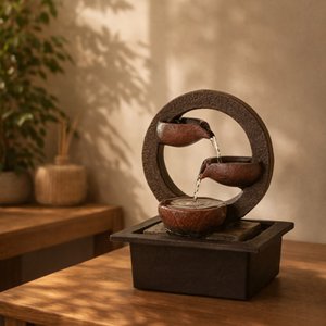 Binnenfontein - Terai - Zen Decor Idee - Kleurrijk ledlicht - Waterstroomcascade - Ontspannend sfeercadeau