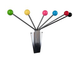 Hoedenrek Neptune Chroom met Gekleurde Ballen Groot