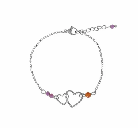 Liebevolles und mutiges Armband - Silber