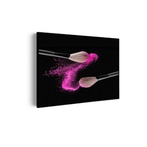 Akustische Malerei Schminkpuder Pinsel Rosa Rechteck Horizontal