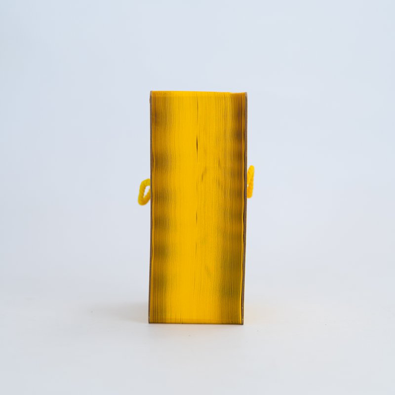 Foldbar papirbænk - gul