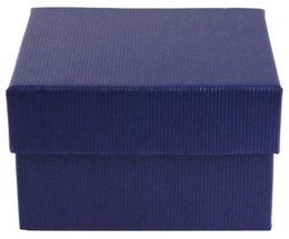 Uhrenbox, Pappe, 12 Stück, blau (8 cm x 8,5 cm x 5,5 cm)