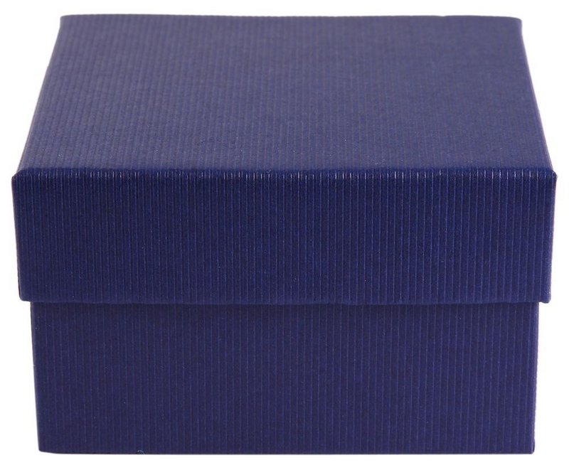 Uhrenbox, Pappe, 12 Stück, blau (8 cm x 8,5 cm x 5,5 cm)