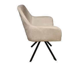 Spisestuestol Nova 360 Degree Roterbar Velvet Sand hvid Beige