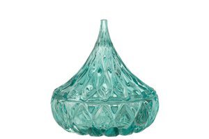 J-Line Jar Pointed Cut Glass Azure Blue