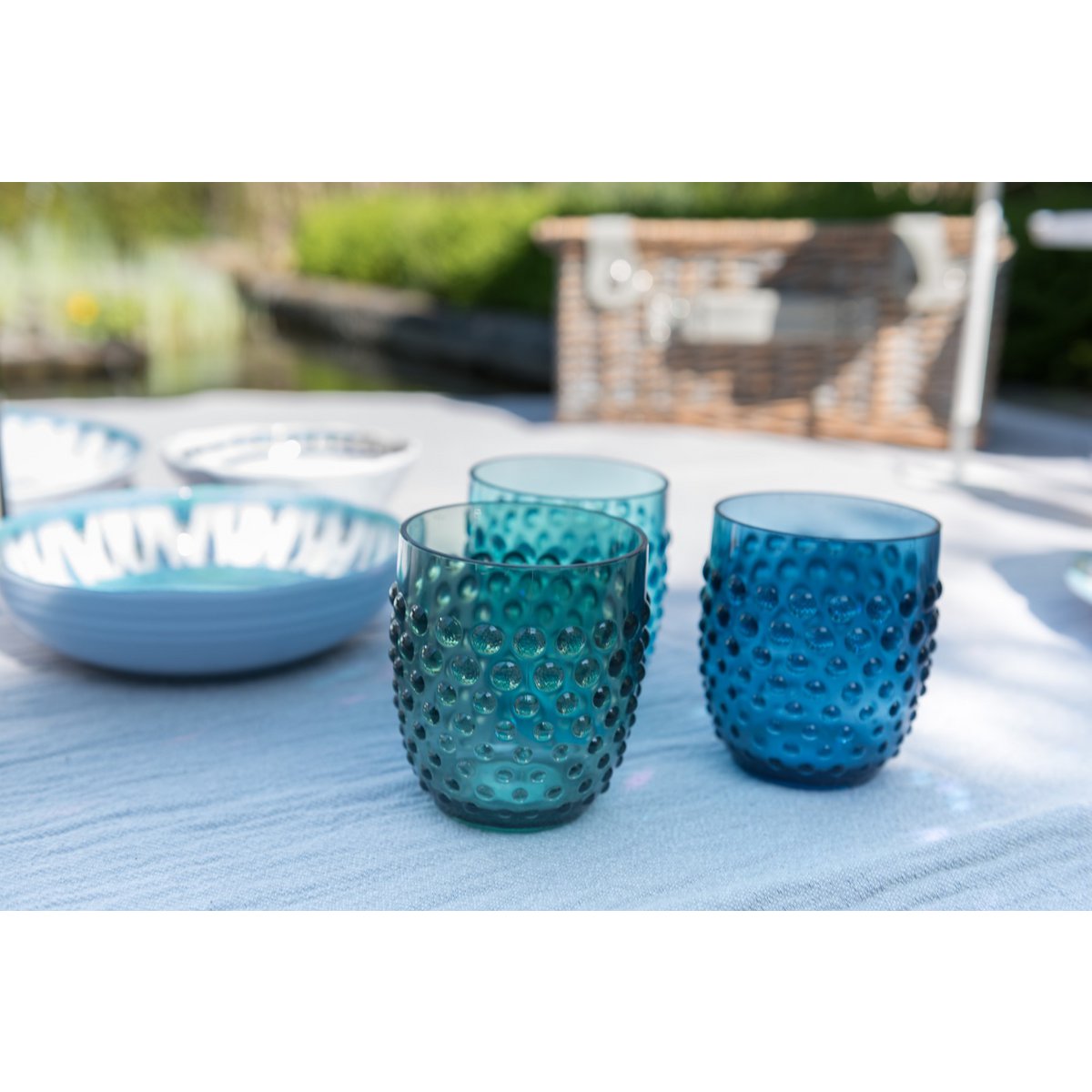 Arca Dotted aqua - Acryl Drinkbeker 350ml - groen - duurzaam, lichtgewicht, onbreekbaar, ideaal voor in de tuin, picknick, speelse look
