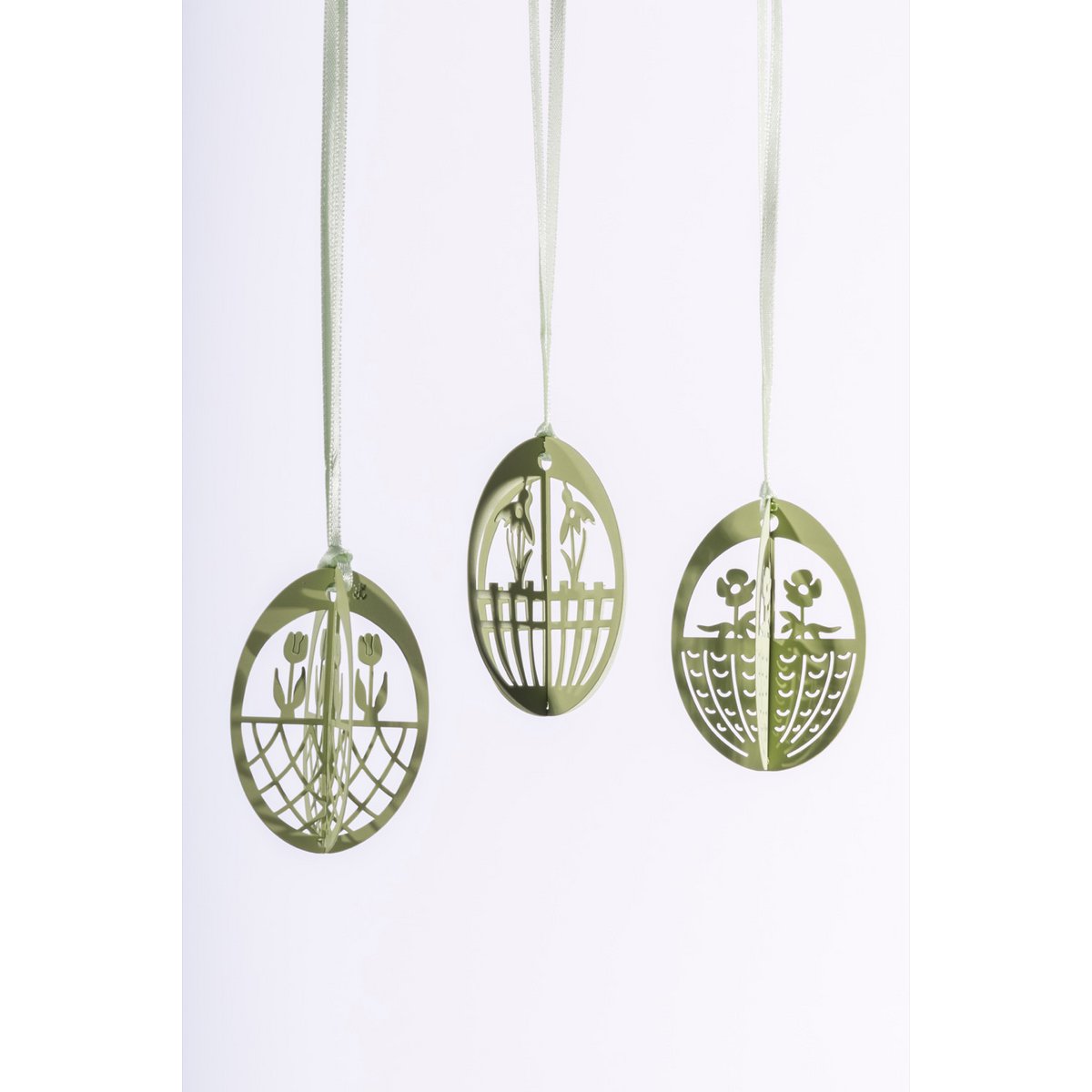 Huevos de Pascua de Metal - 3 Diseños (Verde)