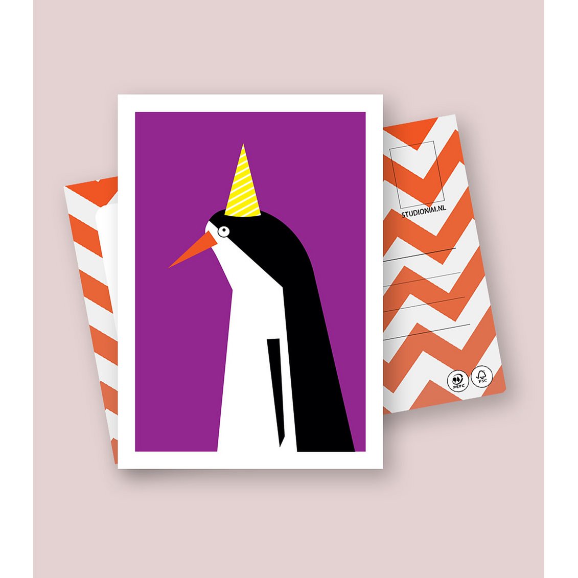 PINGUIN PARTY | FSC® postcards | Dutch Design