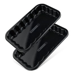 Set van 2 geëmailleerde stalen barbecueschalen 21 x 12 cm FM Professional Barbecue