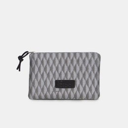 A small, rectangular gray and white quilted purse with a black zipper closure.
The product appears to be a Suke Purse, which is a coin pocket wallet. The purse has a quilted pattern in shades of gray and white, with a black zipper closure. This information would be relevant for a semantic search, as it describes the key visual features of the product, including the colors, materials, and style.