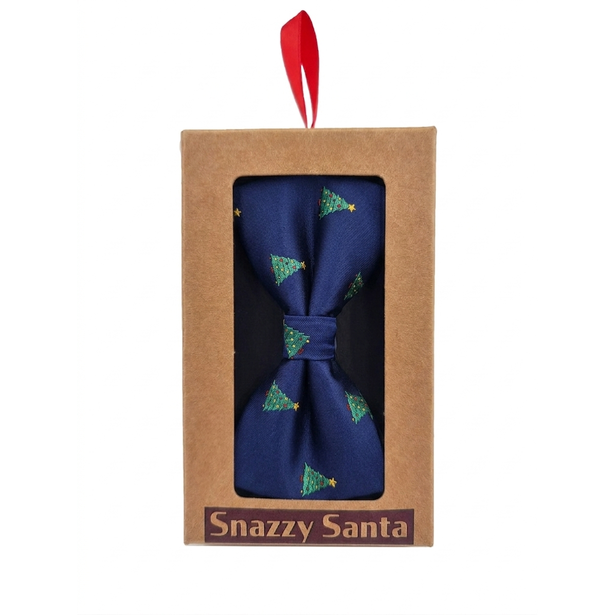 Bowtie - Blue with Xmas trees