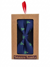 Bowtie - Blue with Xmas trees
