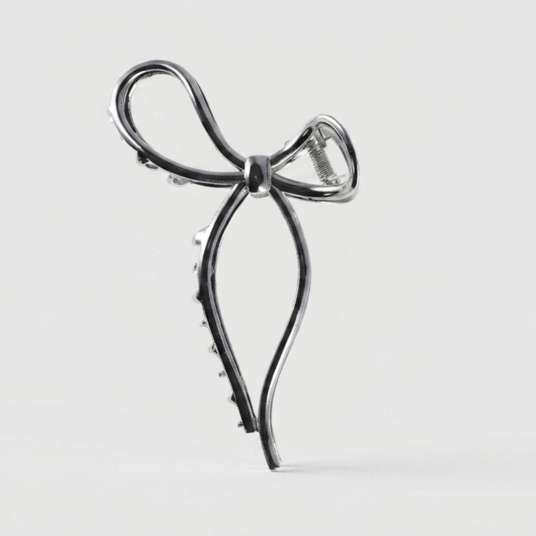 Bow hair clip | Hair clip large | Golden hair clip | Trend hair clip | Silver hair clip