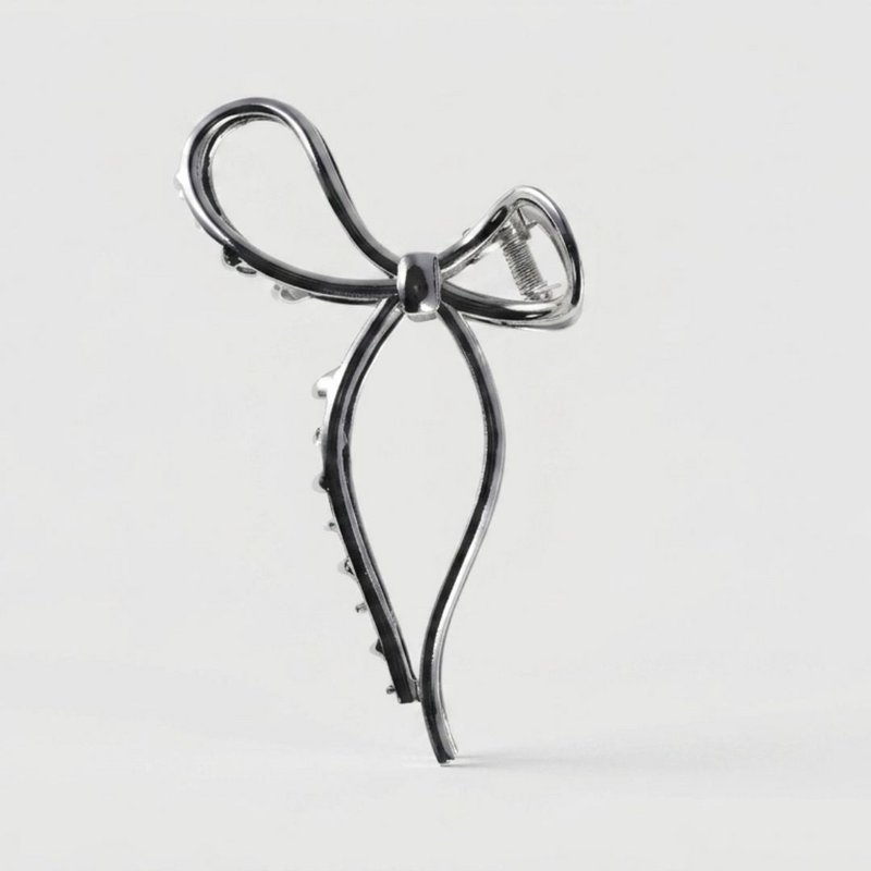 Bow hair clip | Hair clip large | Golden hair clip | Trend hair clip | Silver hair clip