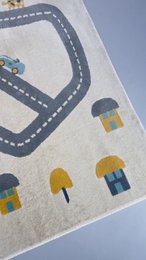 Tapis enfant à poils ras doux CIRCUIT