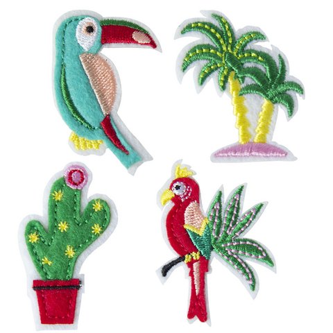 Broschen Tropical (1/Karte) Sortiert in 4 Designs
