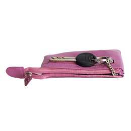 Portachiavi In 11 Colori - Portachiavi In Pelle - Con 2 Tasche Con Cerniera