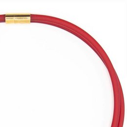Rubber chain 2 lines, red/red